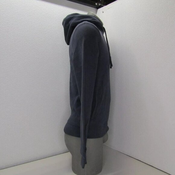 NEW ALLSAINTS Mens Hoodie Cadet Blue Size XS Raven Contrast Ramskull Pullover - Picture 4 of 8